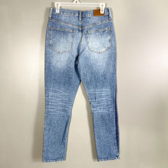 Madewell High Rise Slim Boyjean Raebrook 26 Tall Distressed Eco‎ Preppy Festival - Picture 2 of 10